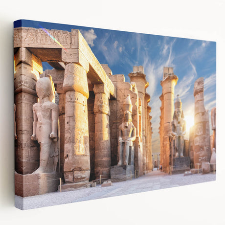 Large canvas print depicting an Egyptian landscape in earthy tones, suitable for kitchen wall art.