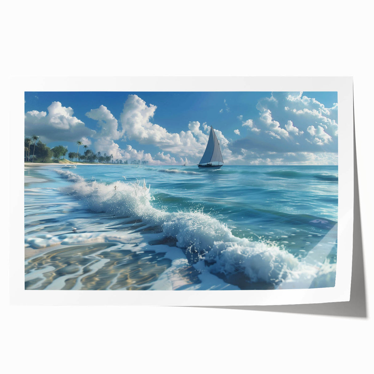 Acrylic print of an African landscape with vibrant sunset hues, ideal for dining room wall art.