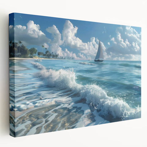 Large stretched canvas featuring a Kenyan landscape with vibrant earth tones, ideal for kitchen wall art.