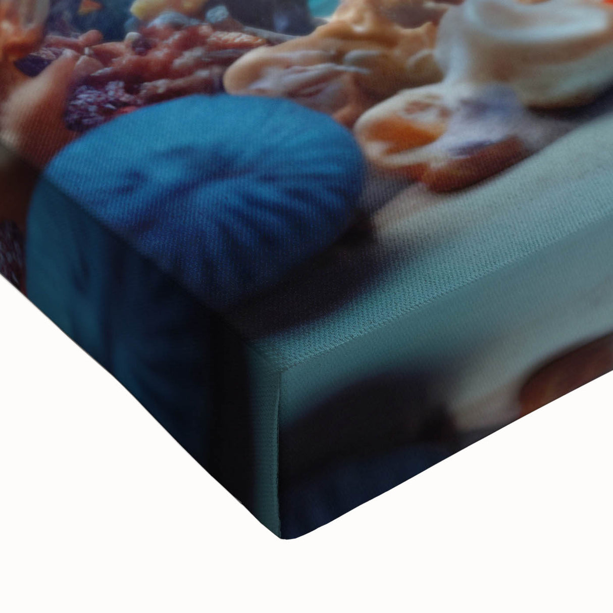 Black and white landscape painting of Seychelles on stretched canvas, ideal for bedroom wall art.