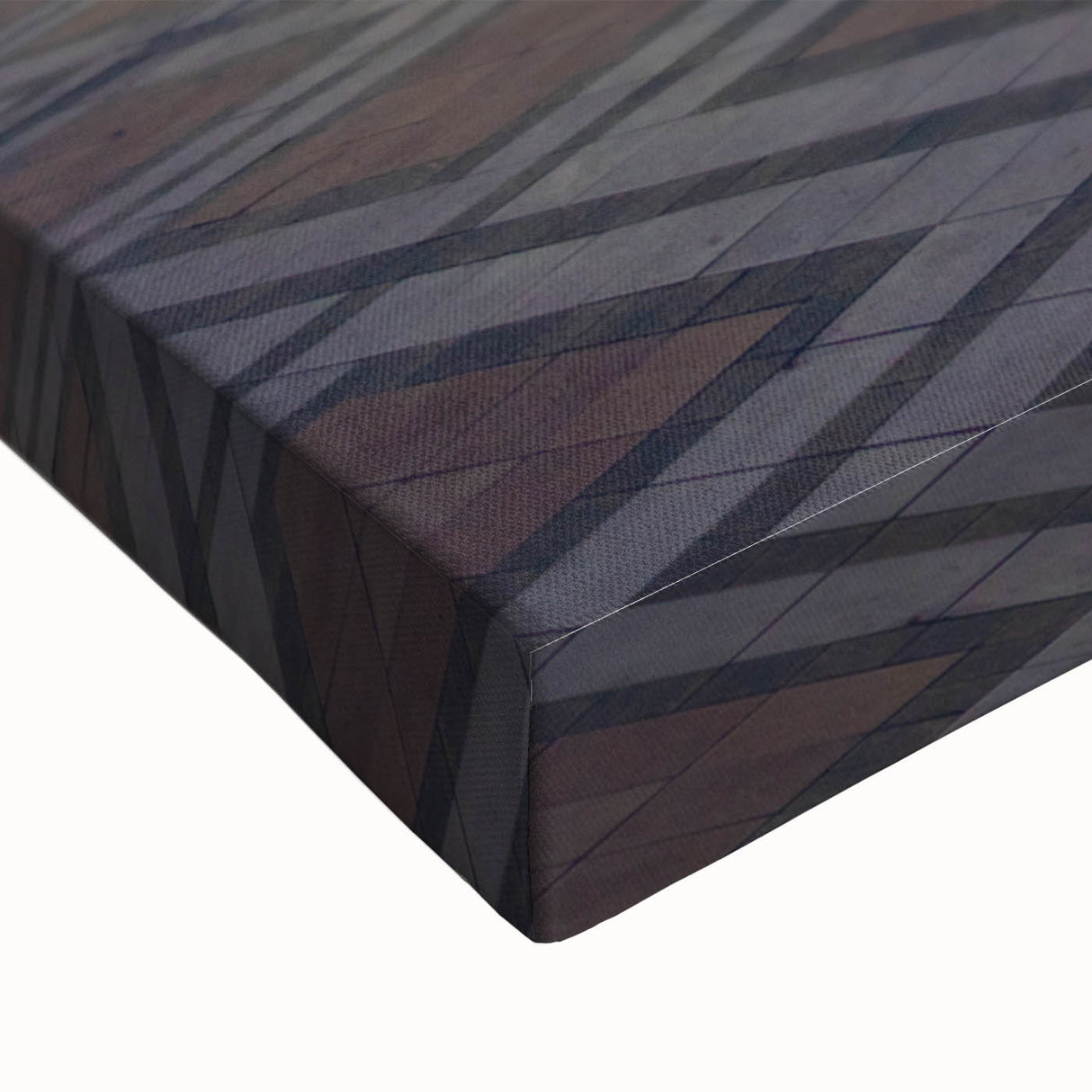 Black and white landscape art painting of an Azerbaijan scenery on stretched canvas, ideal for bedroom wall art.