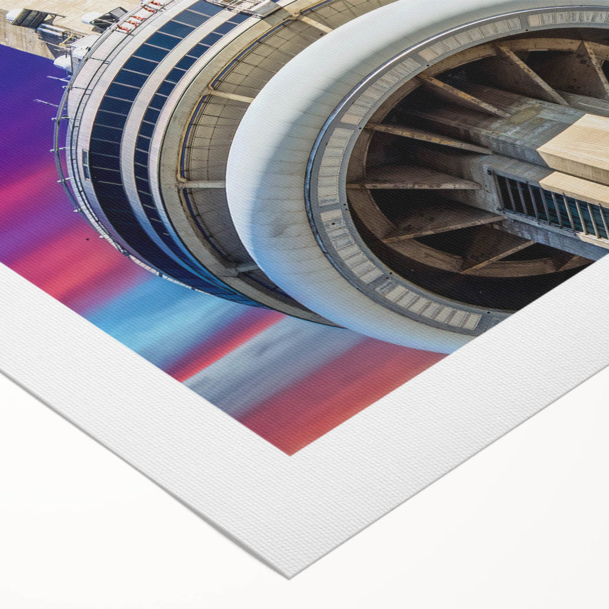 Art deco poster of Ontario scenery in muted earth tones on rolled canvas, suitable for dining room wall art.