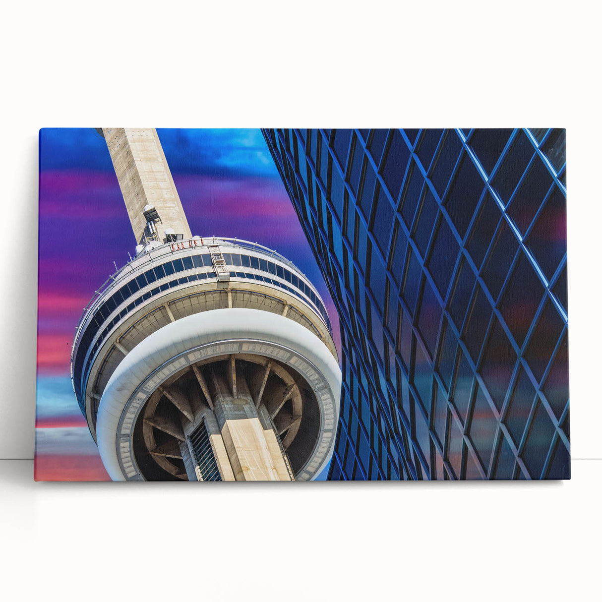 Black and white photograph of Ontario scenery on stretched canvas, ideal for kitchen wall art.