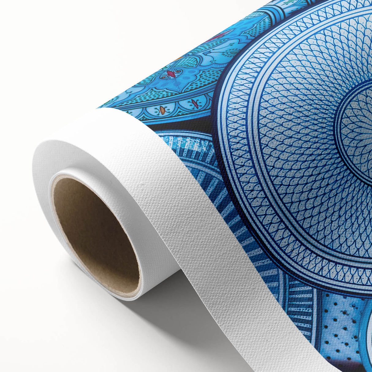 Art deco poster of Moroccan scenery in earth tones on rolled canvas, suitable for nursery wall art or dining room decor.