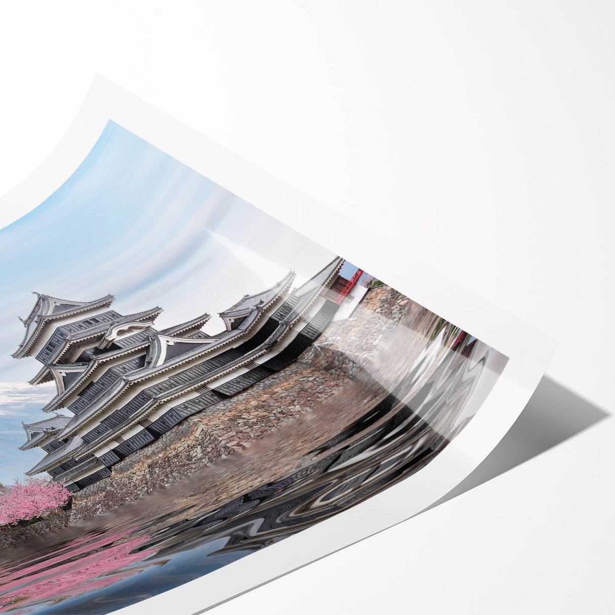 Extra large rolled print featuring line art flowers in black and white, ideal for large living room wall art.