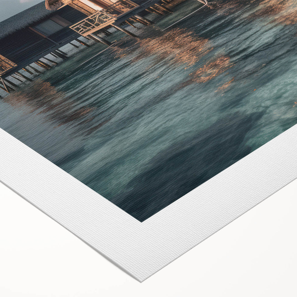 Art deco poster featuring a Malaysian landscape in muted earth tones on rolled canvas, suitable for dining room decor.