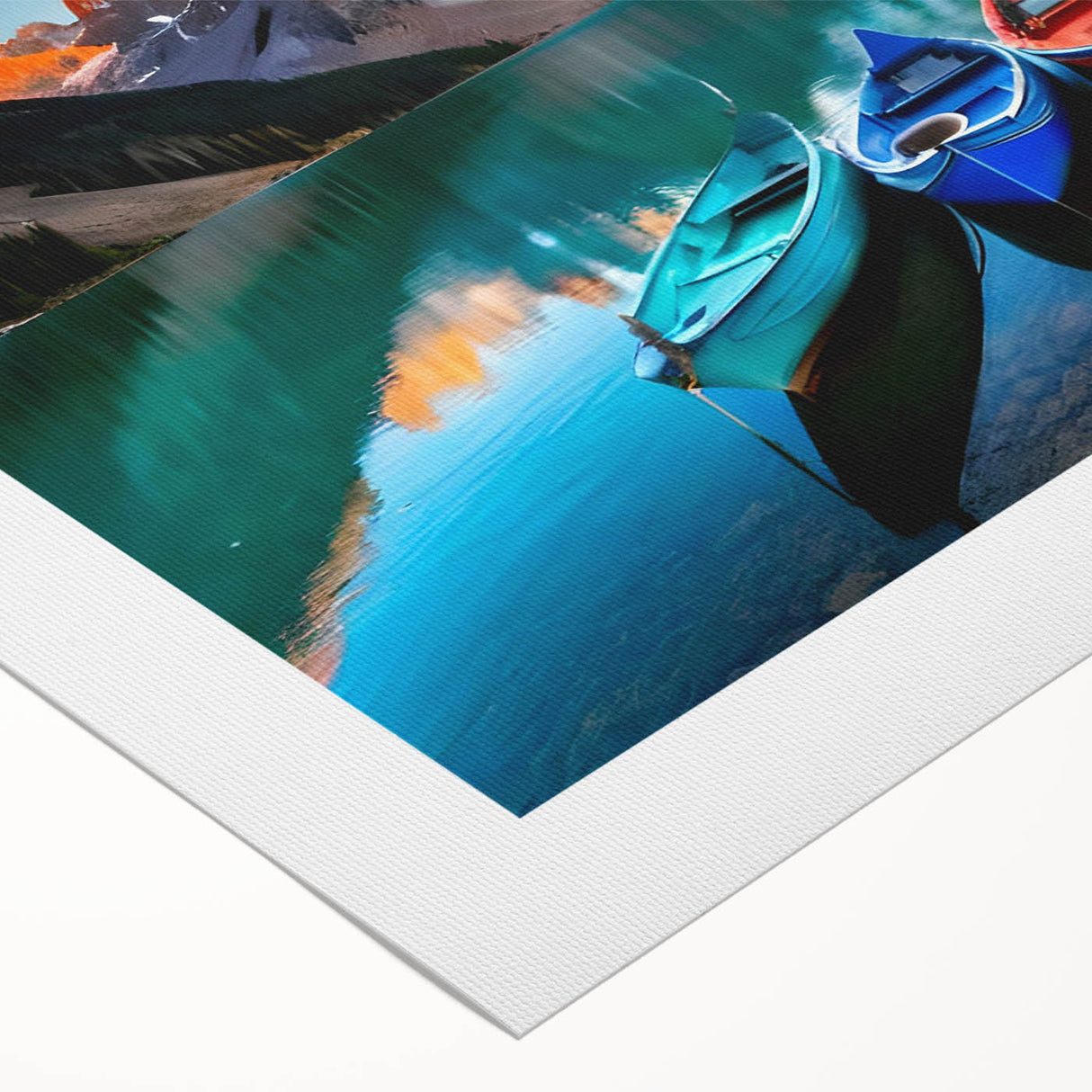 Art deco poster of Alberta, Canada scenery in muted earth tones on rolled canvas, suitable for dining room decor.