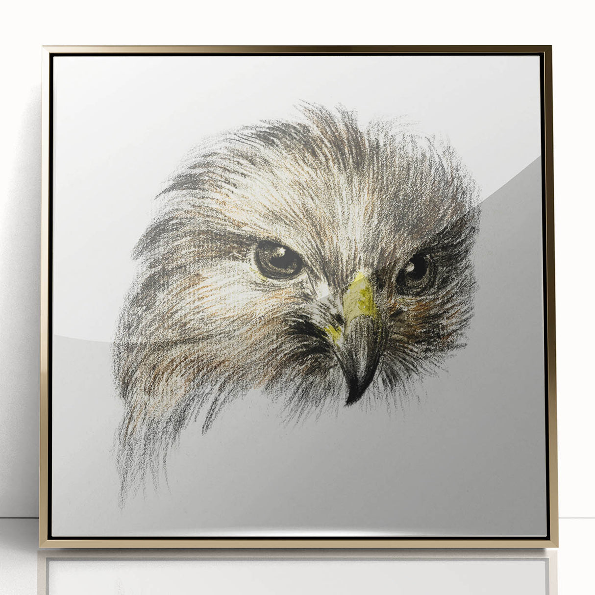 Head of a Bird of Prey by Jean Bernard - Romantic Wildlife Art Print