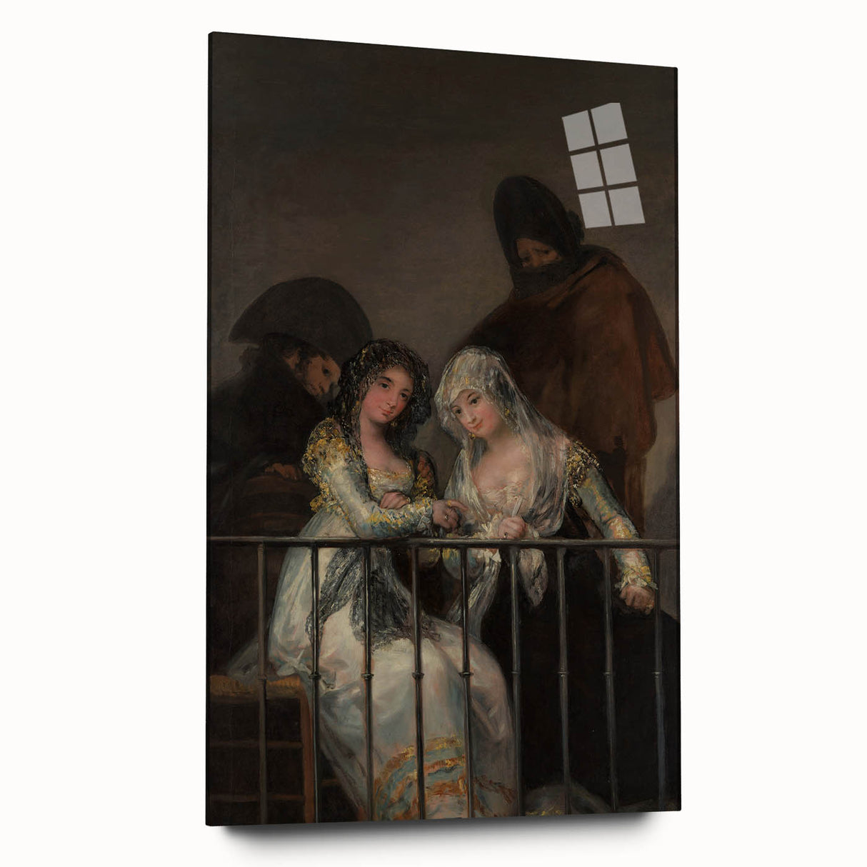 Historical Romanticism Canvas: Majas on a Balcony - Famous Romantic Art