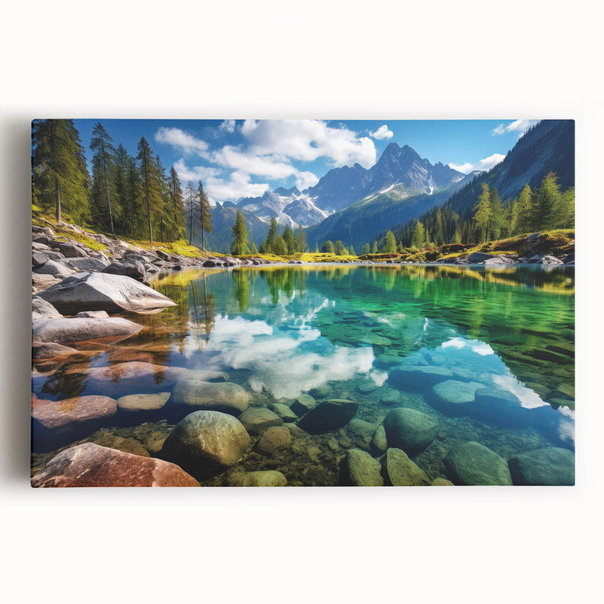 Black and white photograph of Alberta scenery on stretched canvas, ideal for kitchen wall art.