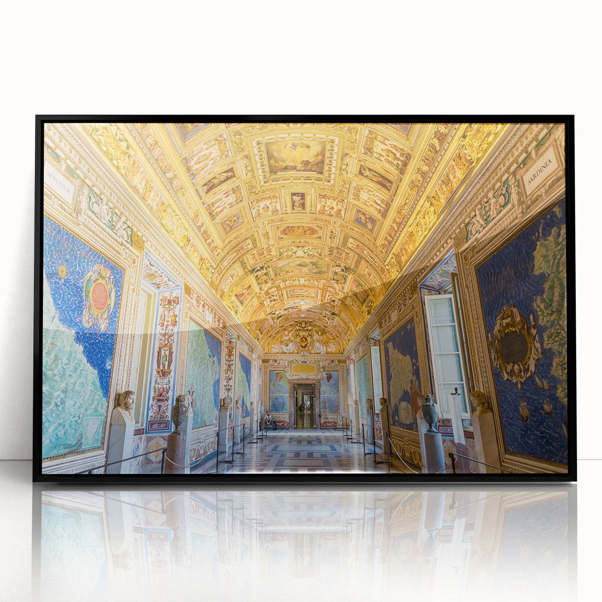 Large abstract wall art of the Vatican in muted earth tones on a framed acrylic, suitable for modern living room decor.