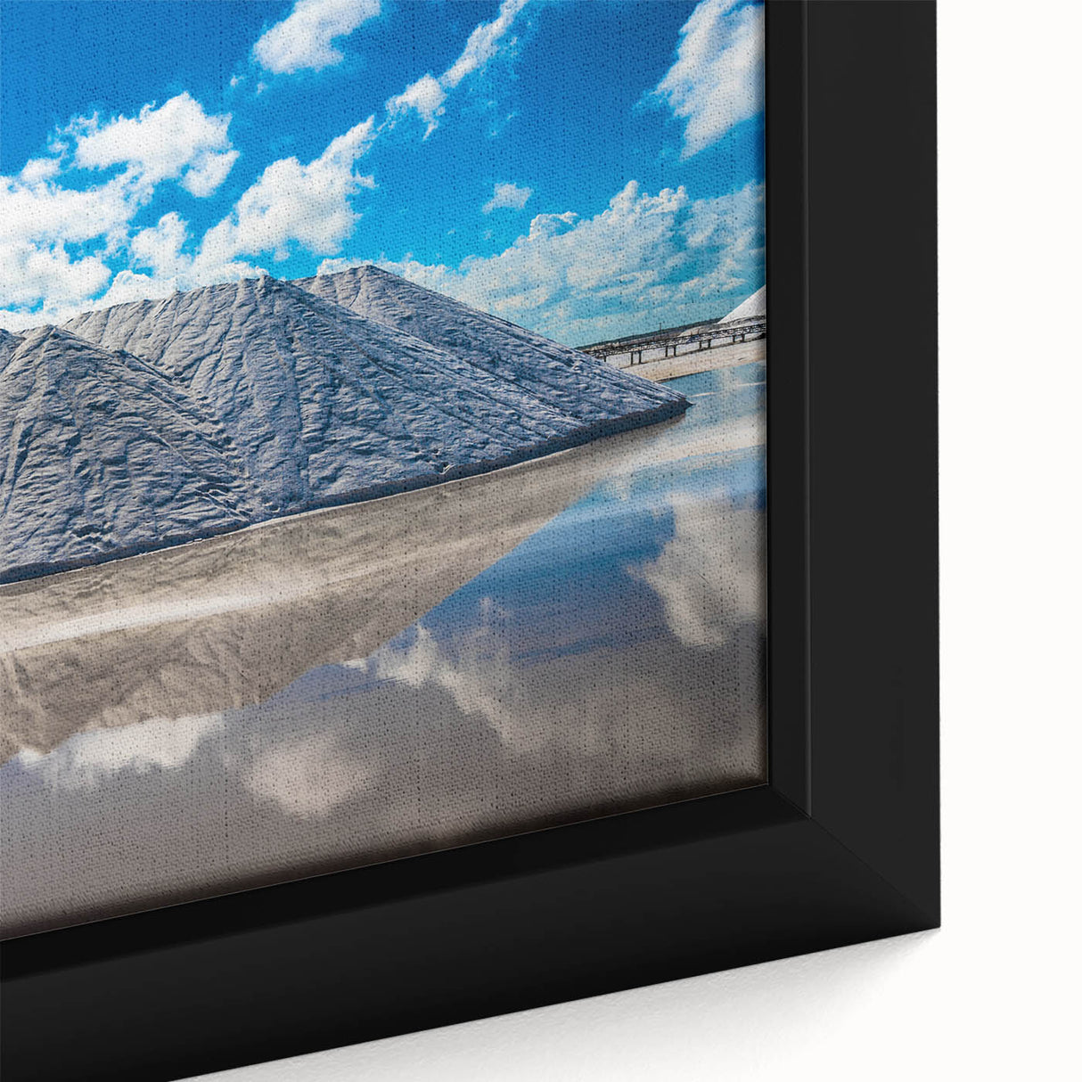 Textured black wall art featuring a vibrant Mexican Yucatán scenery on a framed canvas, ideal for living room decor.