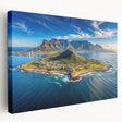 Large canvas print of a South African landscape in muted earth tones, suitable for kitchen wall art.
