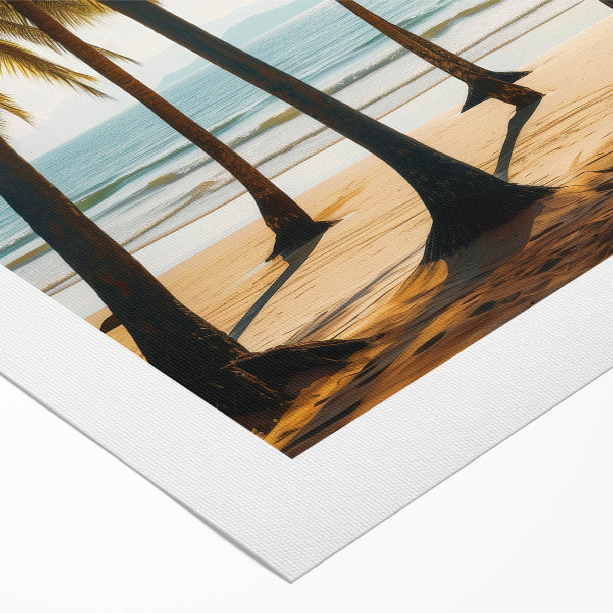 Art deco poster of a Malaysian landscape in muted green and brown tones on rolled canvas, suitable for dining room decor.