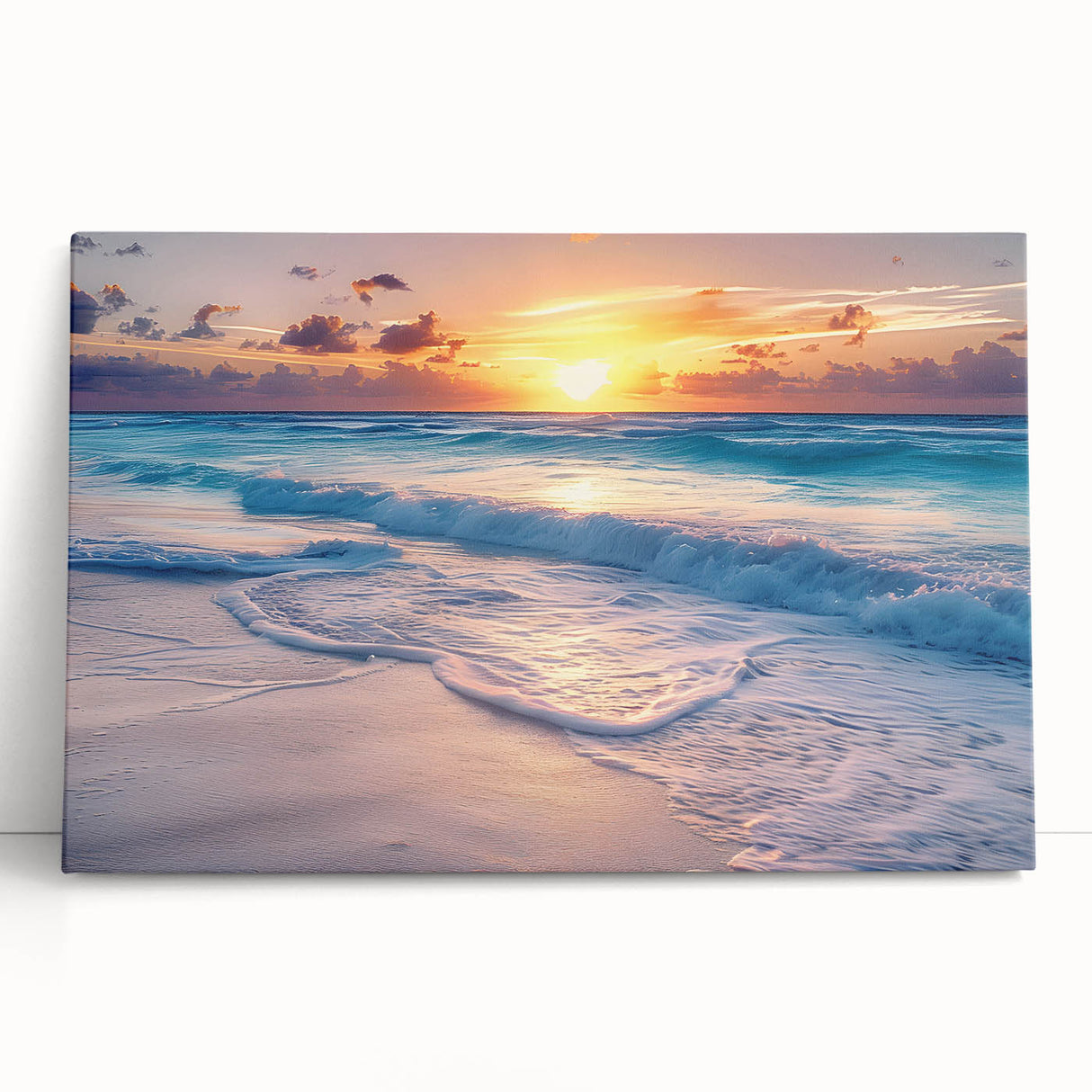 Black and white photograph of Cancun scenery on large stretched canvas, suitable as kitchen wall art or for bedroom ambiance.