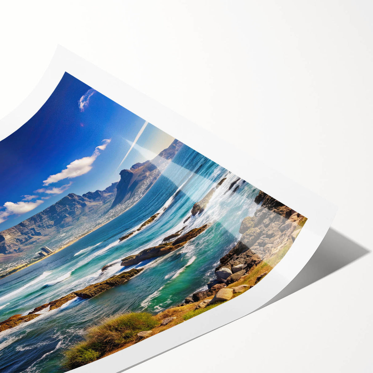 Extra large wall art featuring line art flowers in muted earth tones on a rolled print, suitable for large living room decor.