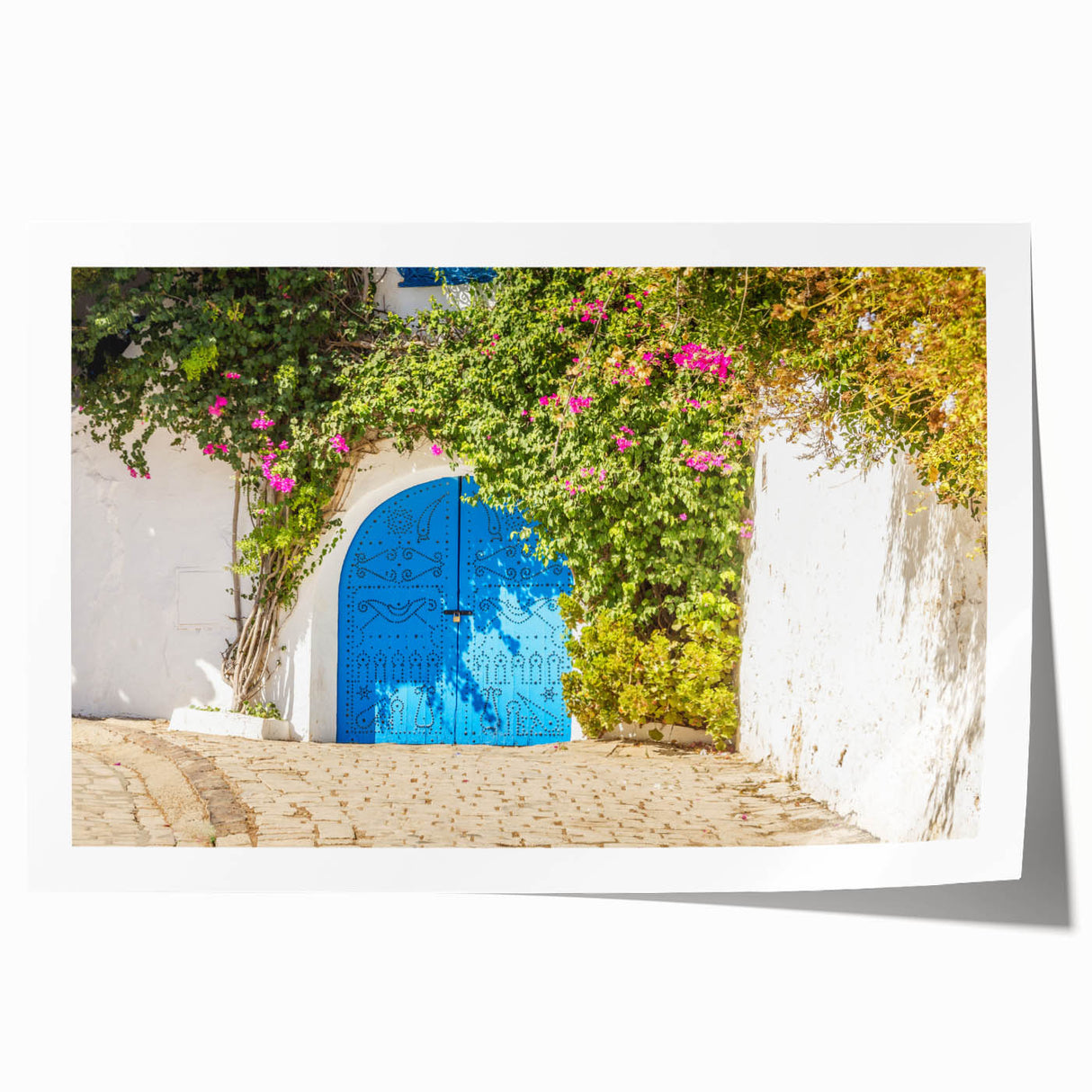 Extra large rolled print of a Tunisian landscape featuring muted earth tones, ideal for art wall dining room.