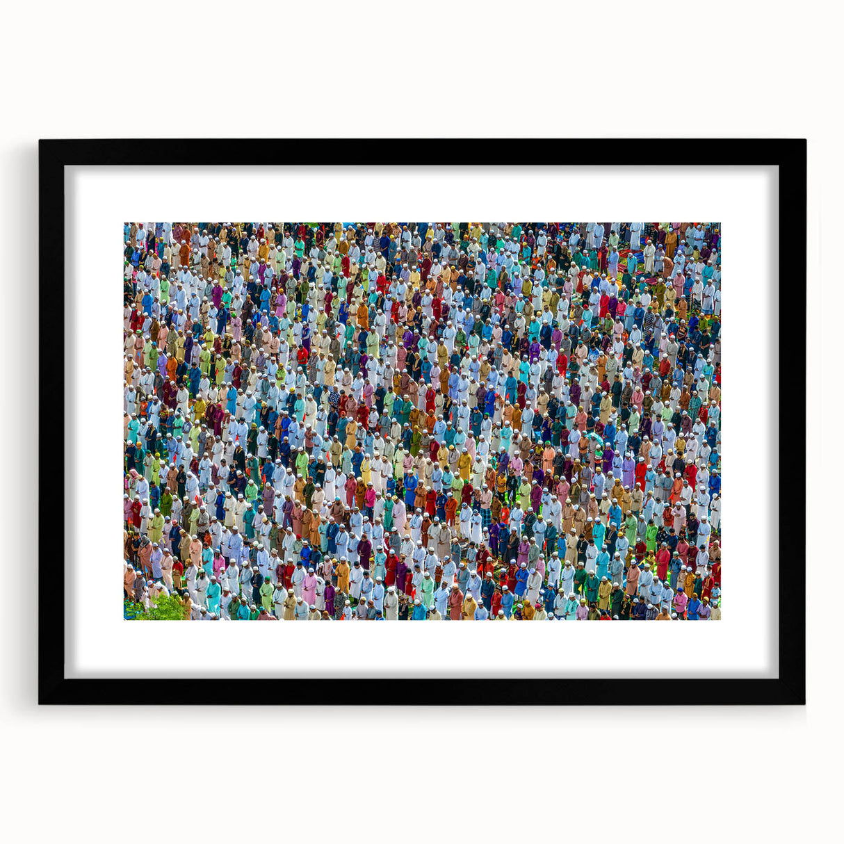 Extra large canvas featuring a colorful, abstract art print of a stylized Bangladesh scenery, ideal for living room decor.