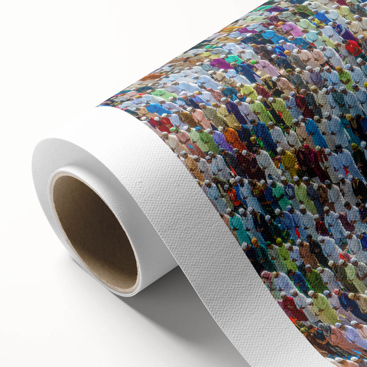 Art deco poster of a serene Bangladesh landscape in pastel shades on rolled canvas, ideal for nursery wall art.