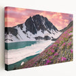 Scenic Yukon landscape on stretched canvas, featuring cool-toned colors, ideal for kitchen wall art.