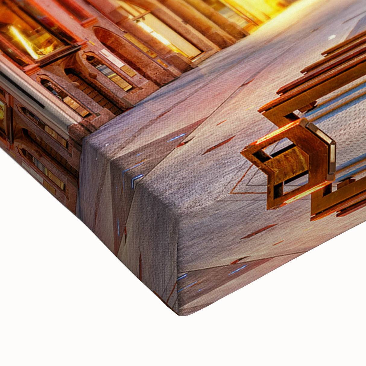 Black and white landscape art painting of an Austrian scenery on stretched canvas, suitable for bedroom wall art.