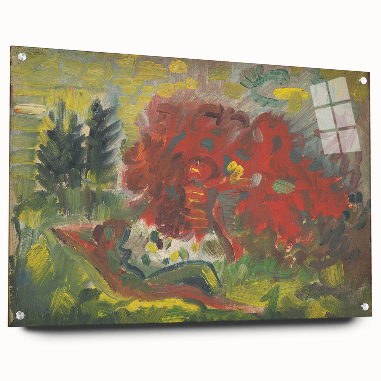 Expressionist Art - Reclining Nude in a Garden