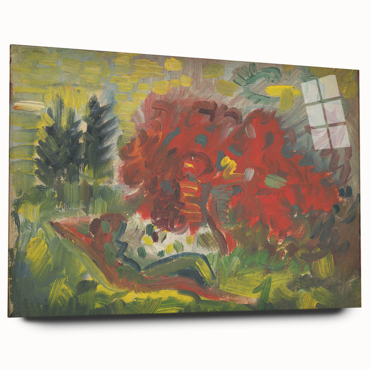 Expressionist Art - Reclining Nude in a Garden