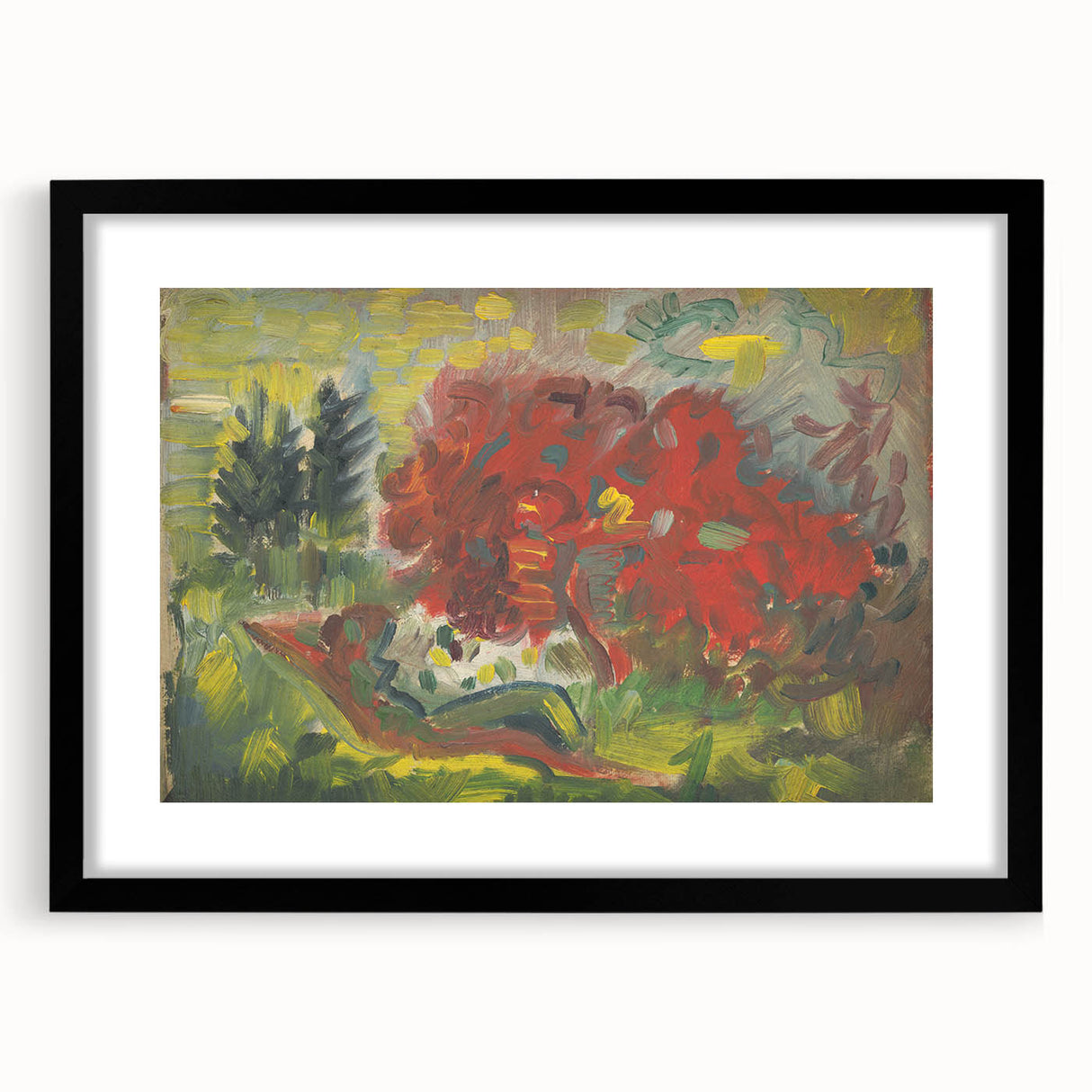 Expressionist Art - Reclining Nude in a Garden