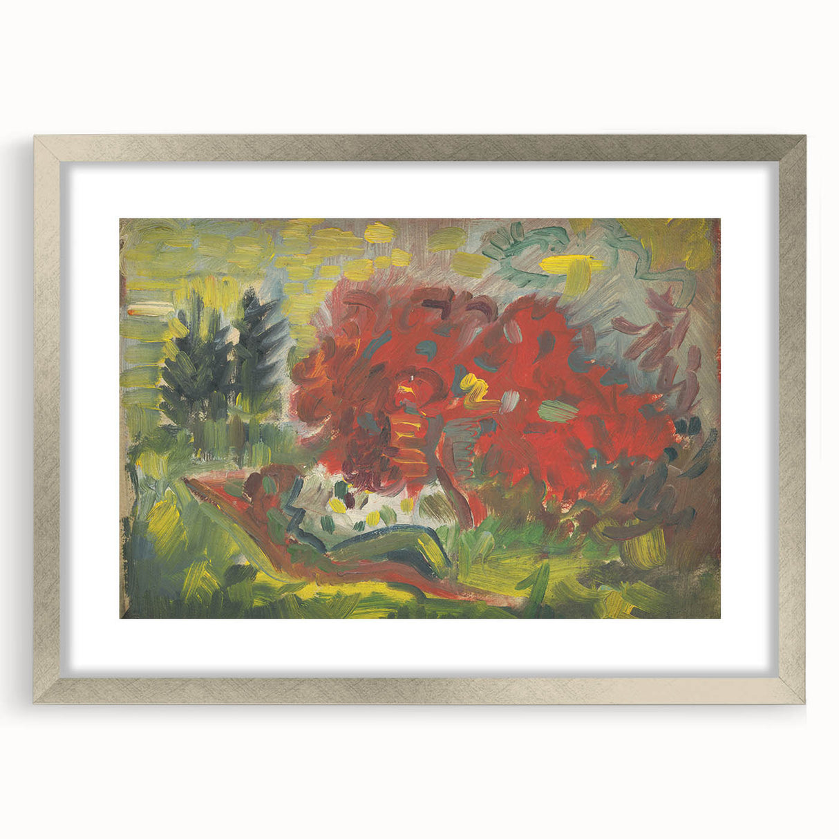 Expressionist Art - Reclining Nude in a Garden