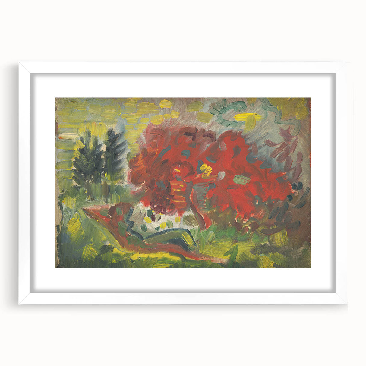 Expressionist Art - Reclining Nude in a Garden