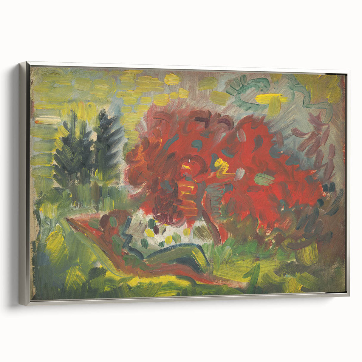 Expressionist Art - Reclining Nude in a Garden