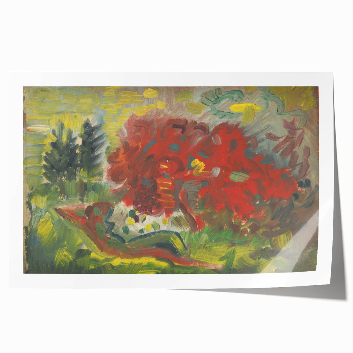 Expressionist Art - Reclining Nude in a Garden