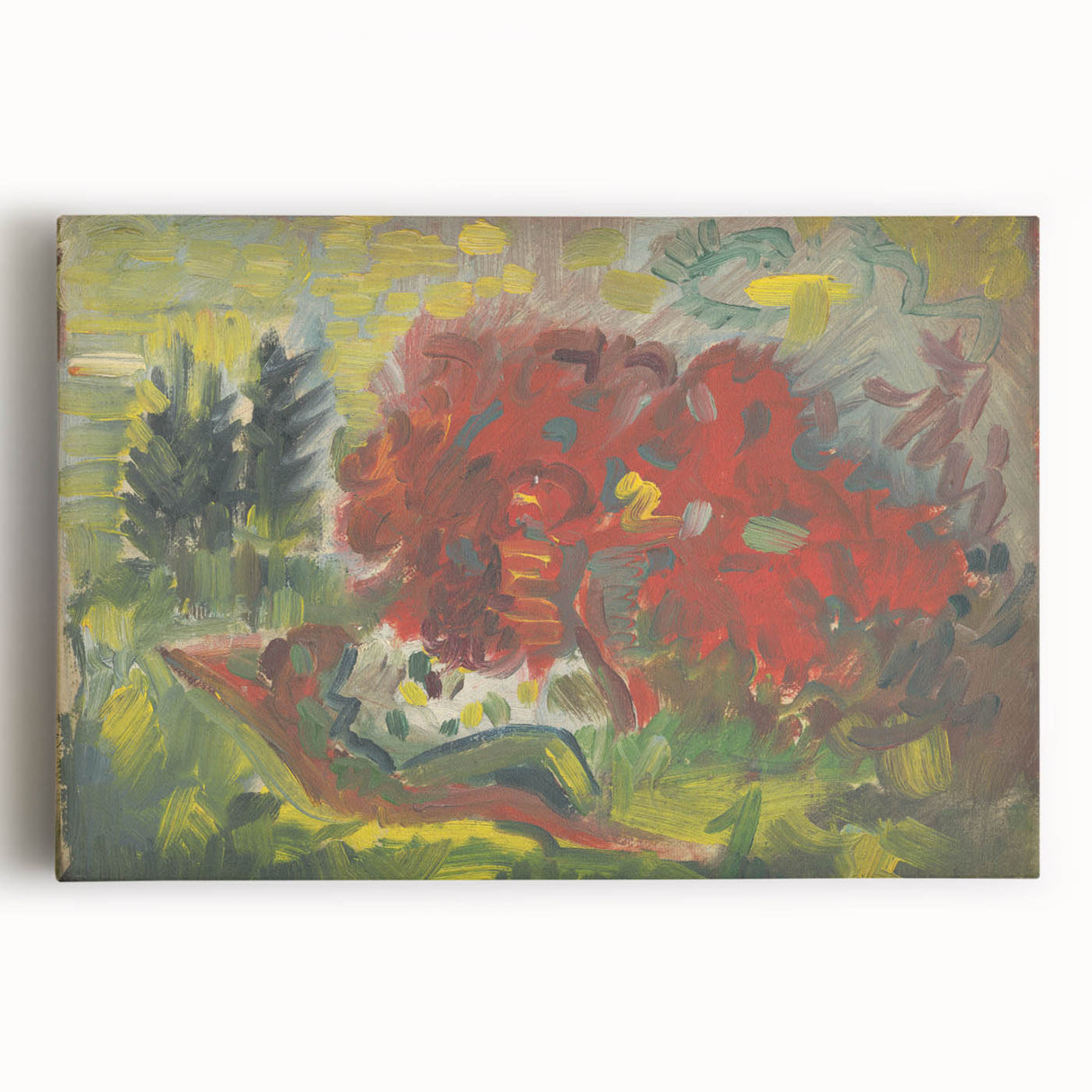 Expressionist Art - Reclining Nude in a Garden
