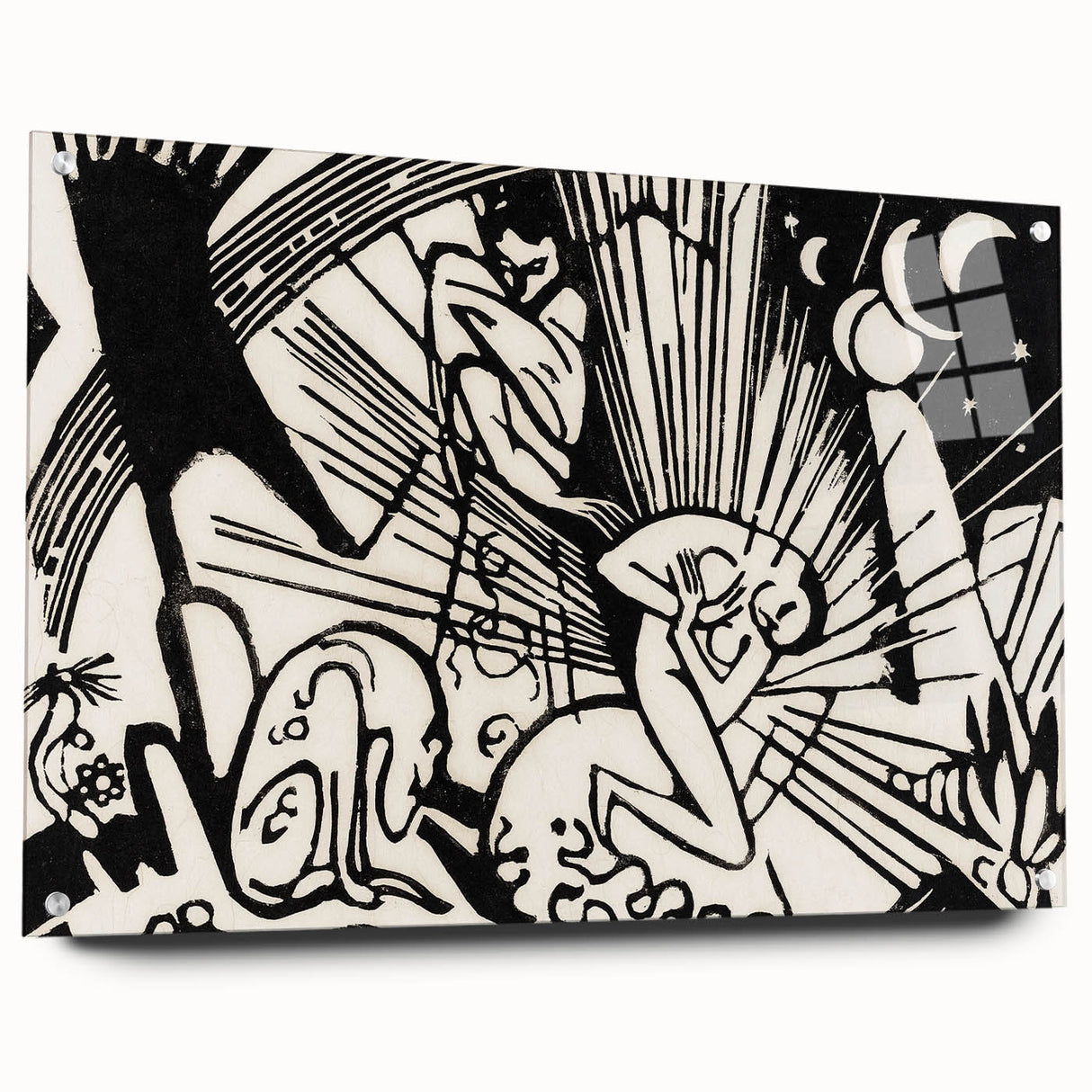 Modern Expressionism Wall Art | Abstract Black and White Print