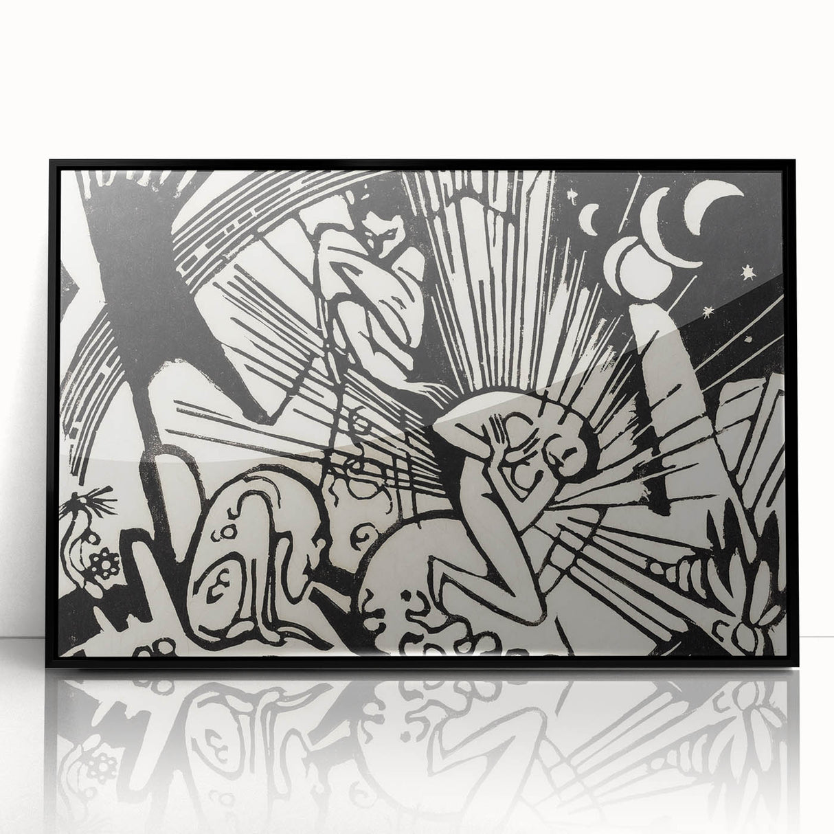 Modern Expressionism Wall Art | Abstract Black and White Print