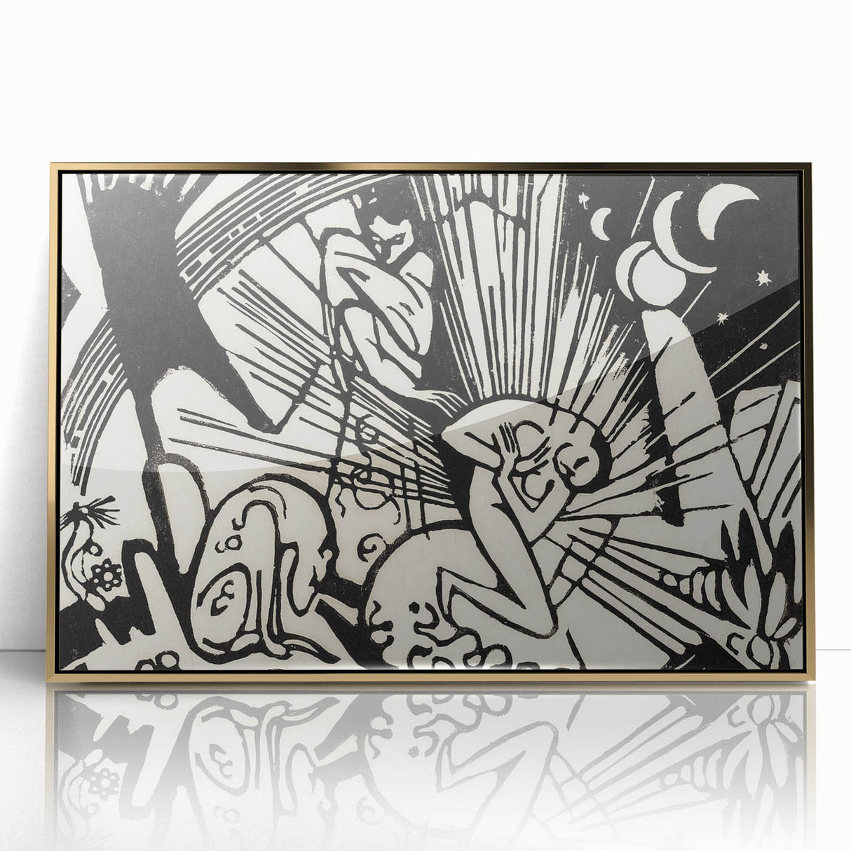 Modern Expressionism Wall Art | Abstract Black and White Print