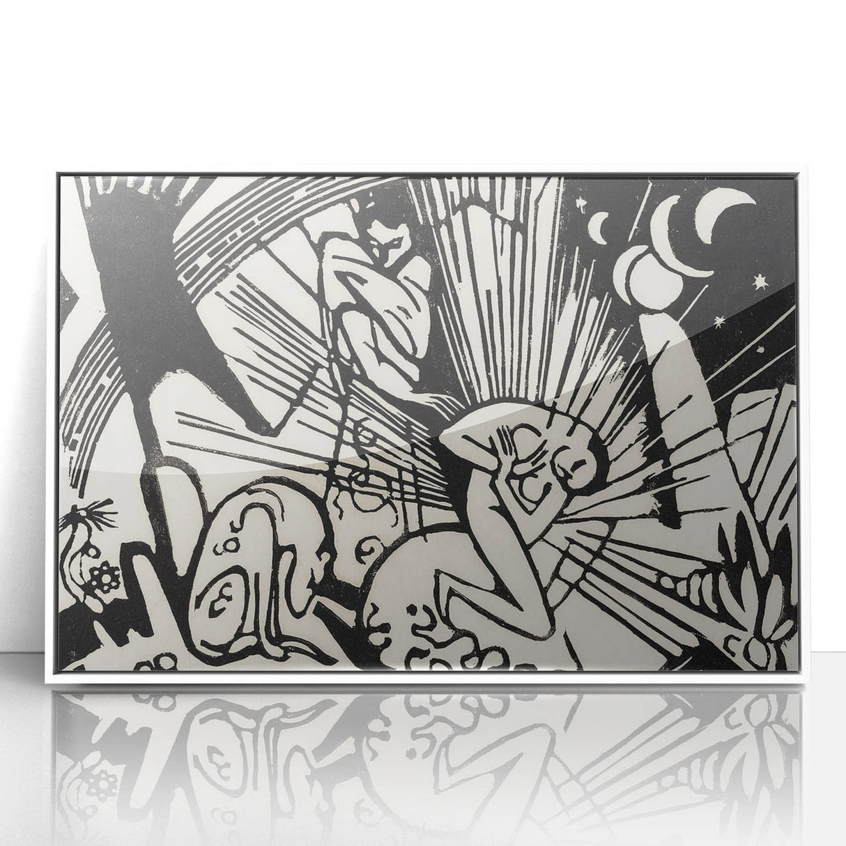 Modern Expressionism Wall Art | Abstract Black and White Print