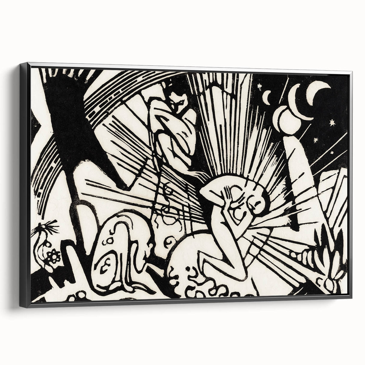 Modern Expressionism Wall Art | Abstract Black and White Print