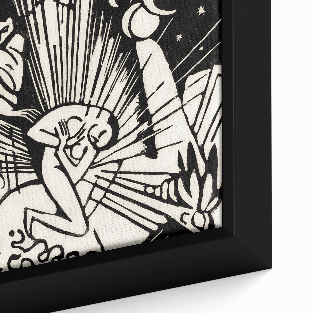 Modern Expressionism Wall Art | Abstract Black and White Print