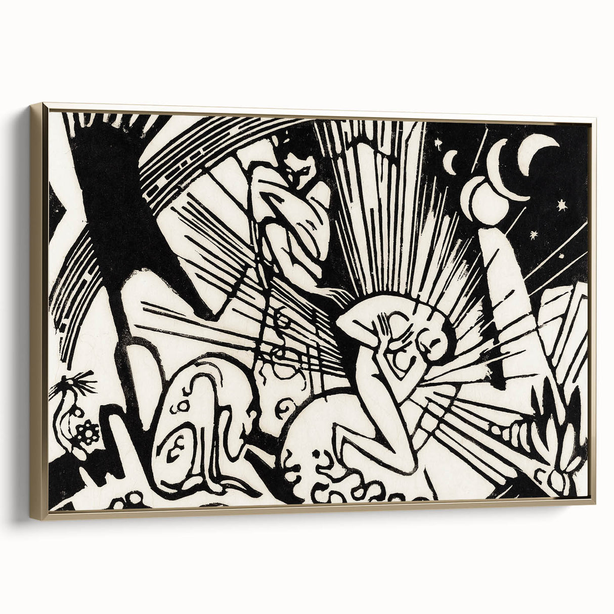 Modern Expressionism Wall Art | Abstract Black and White Print