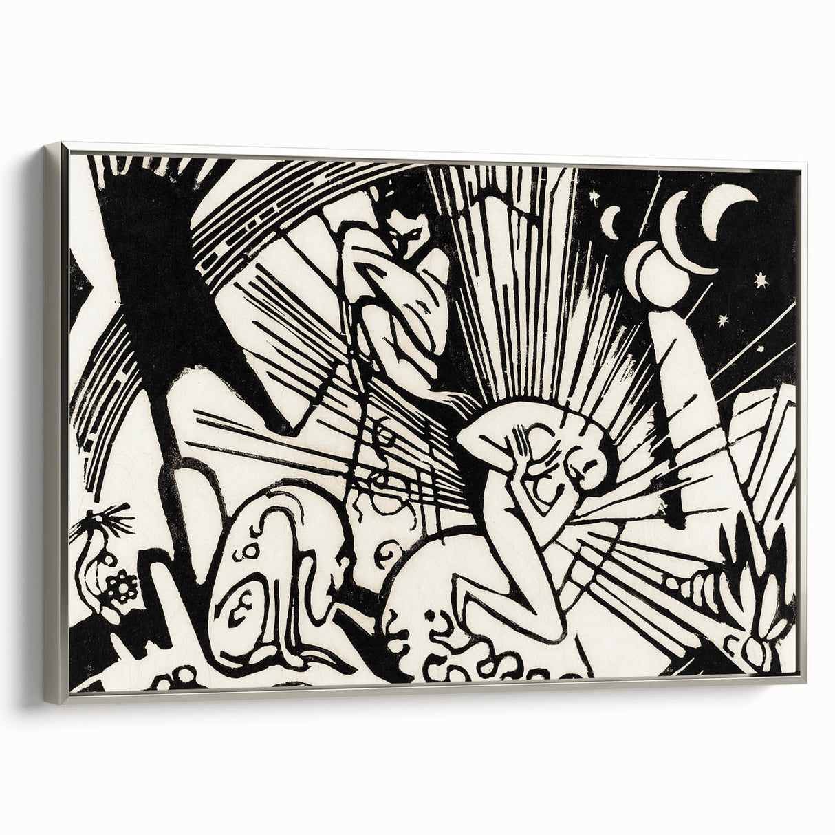 Modern Expressionism Wall Art | Abstract Black and White Print