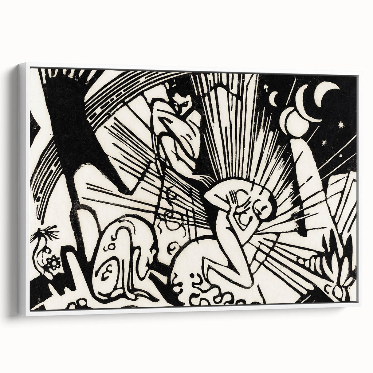 Modern Expressionism Wall Art | Abstract Black and White Print