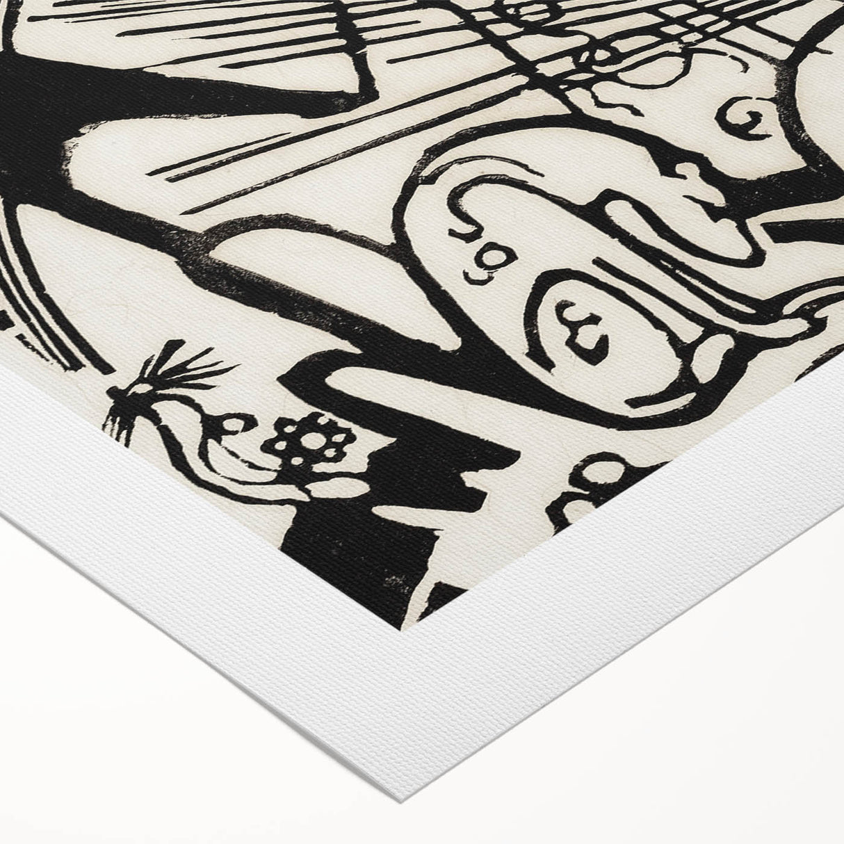 Modern Expressionism Wall Art | Abstract Black and White Print