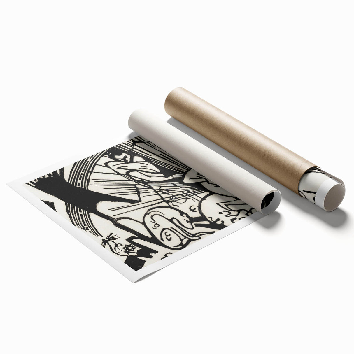 Modern Expressionism Wall Art | Abstract Black and White Print