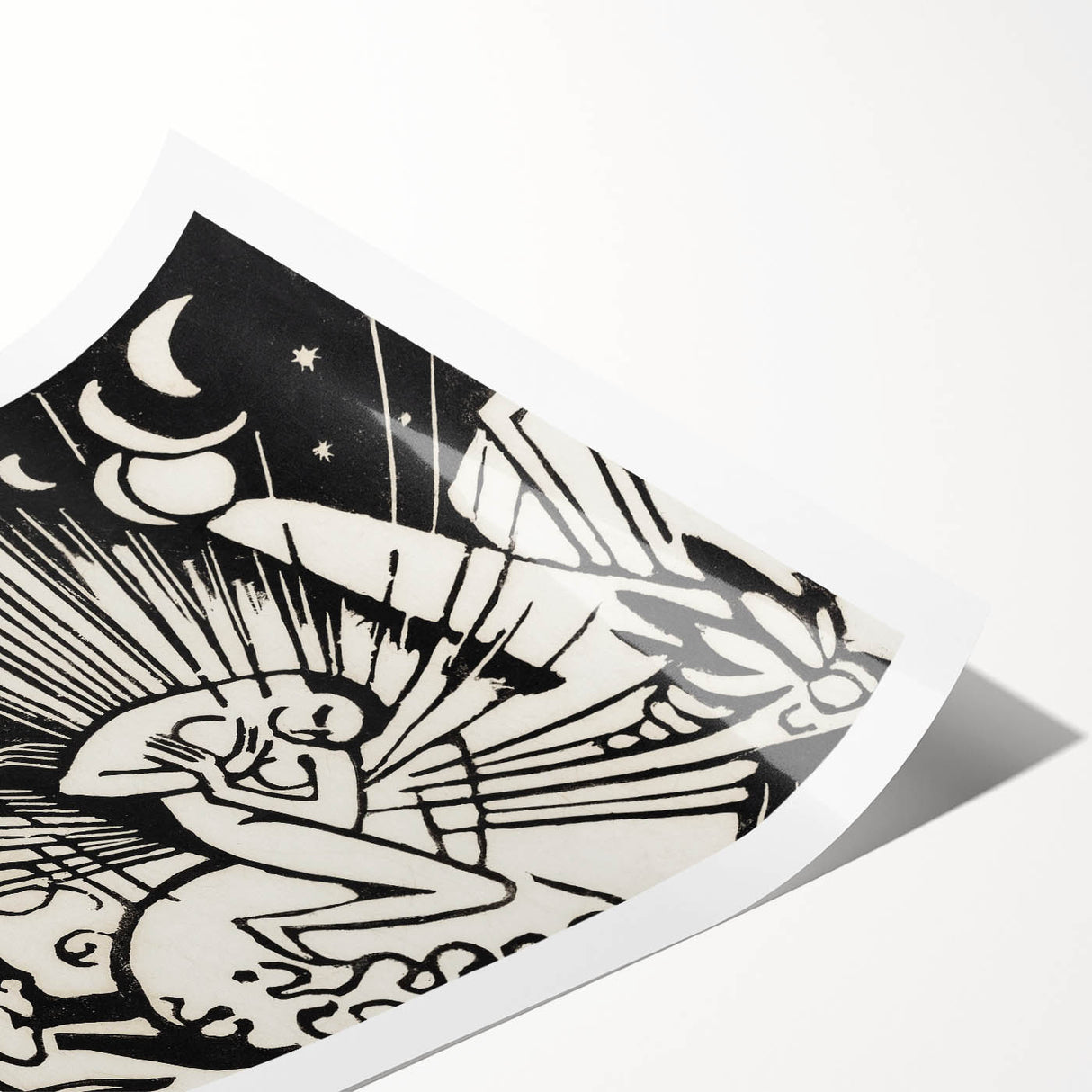 Modern Expressionism Wall Art | Abstract Black and White Print