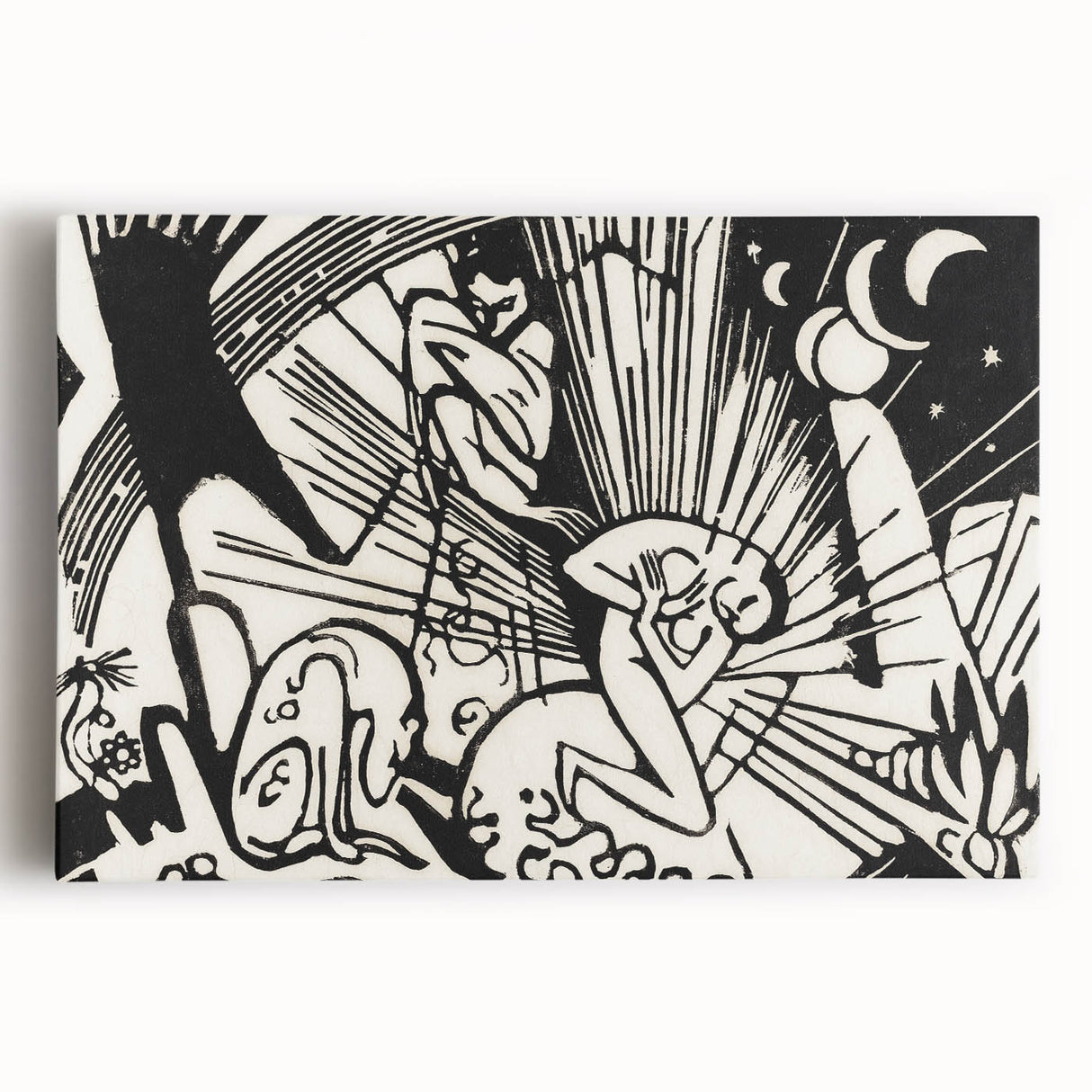 Modern Expressionism Wall Art | Abstract Black and White Print