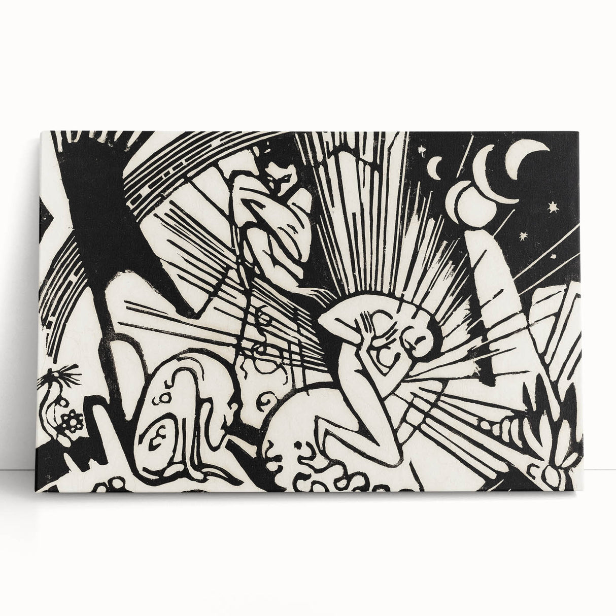 Modern Expressionism Wall Art | Abstract Black and White Print