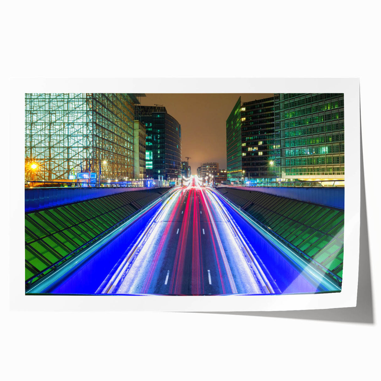 Extra large rolled print of a European scenery with muted earth tones, ideal for art wall dining room.