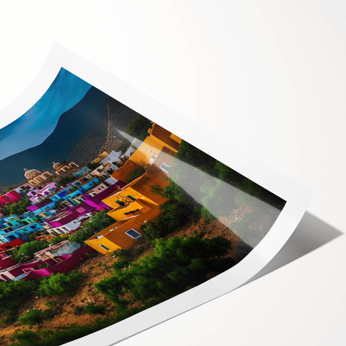 Extra large rolled print featuring line art of flowers with muted earth tones, ideal for large living room wall decor.