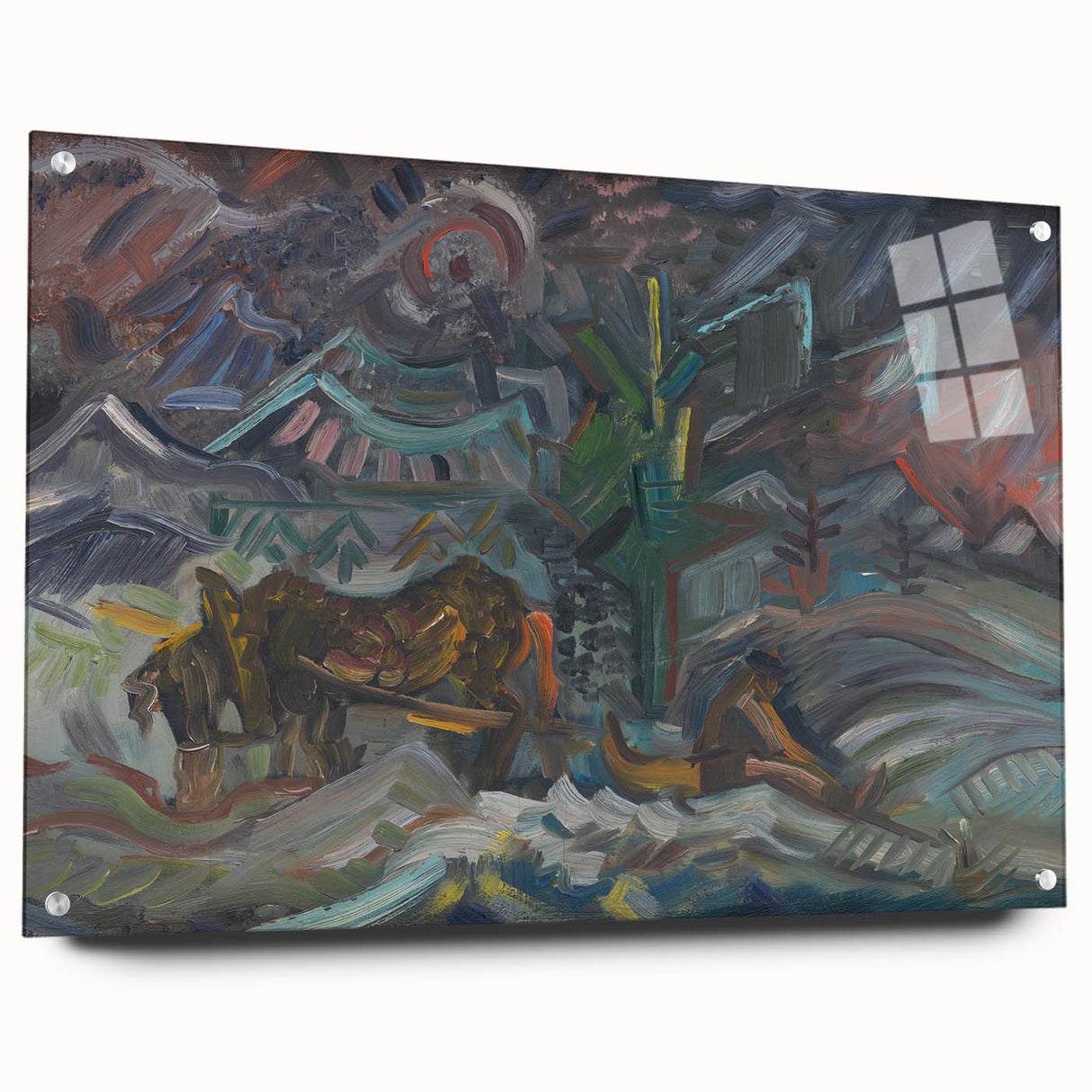 Expressionist Art - Resting Farmers by Arnold Peter Weisz-Kubínčan